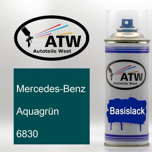 Mercedes-Benz, Aquagrün, 6830: 400ml Sprühdose, von ATW Autoteile West.