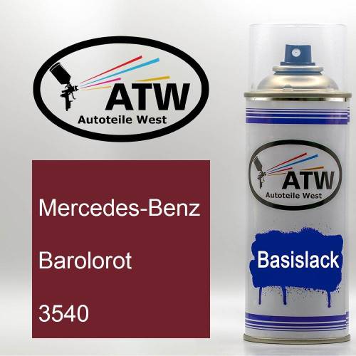 Mercedes-Benz, Barolorot, 3540: 400ml Sprühdose, von ATW Autoteile West.