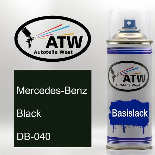 Mercedes-Benz, Black, DB-040: 400ml Sprühdose, von ATW Autoteile West.