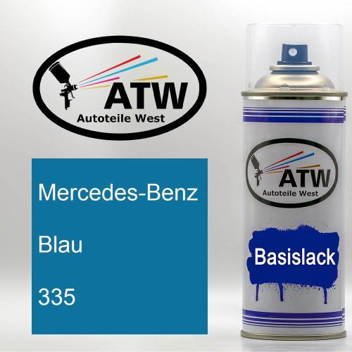 Mercedes-Benz, Blau, 335: 400ml Sprühdose, von ATW Autoteile West.