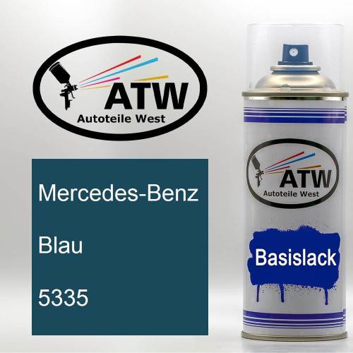 Mercedes-Benz, Blau, 5335: 400ml Sprühdose, von ATW Autoteile West.