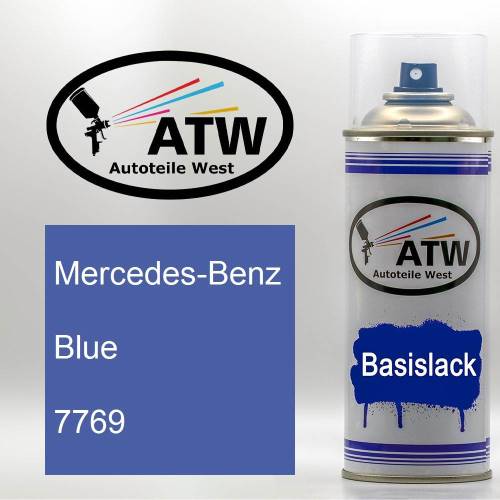 Mercedes-Benz, Blue, 7769: 400ml Sprühdose, von ATW Autoteile West.