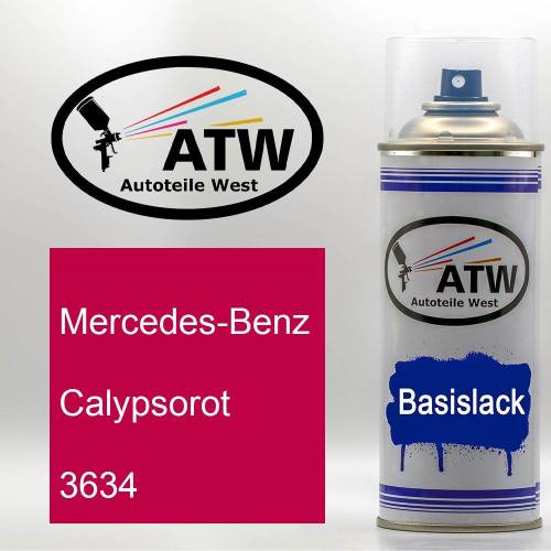 Mercedes-Benz, Calypsorot, 3634: 400ml Sprühdose, von ATW Autoteile West.