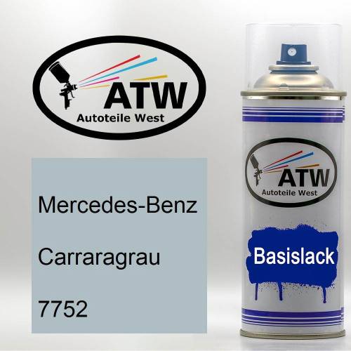 Mercedes-Benz, Carraragrau, 7752: 400ml Sprühdose, von ATW Autoteile West.