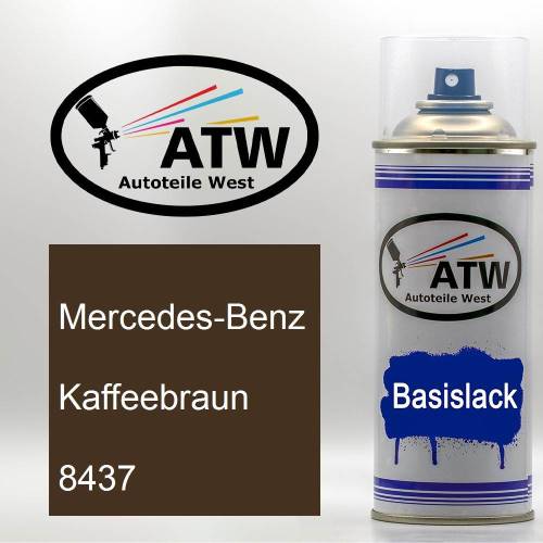 Mercedes-Benz, Kaffeebraun, 8437: 400ml Sprühdose, von ATW Autoteile West.