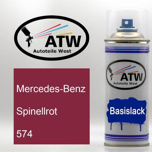 Mercedes-Benz, Spinellrot, 574: 400ml Sprühdose, von ATW Autoteile West.