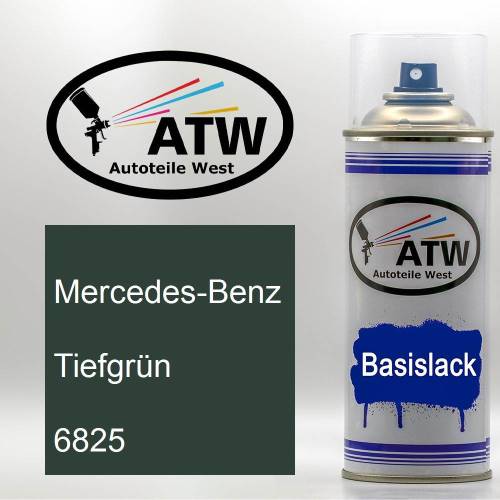 Mercedes-Benz, Tiefgrün, 6825: 400ml Sprühdose, von ATW Autoteile West.