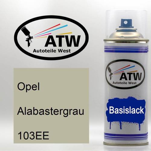 Opel, Alabastergrau, 103EE: 400ml Sprühdose, von ATW Autoteile West.