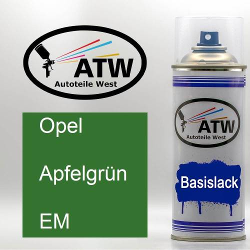 Opel, Apfelgrün, EM: 400ml Sprühdose, von ATW Autoteile West.