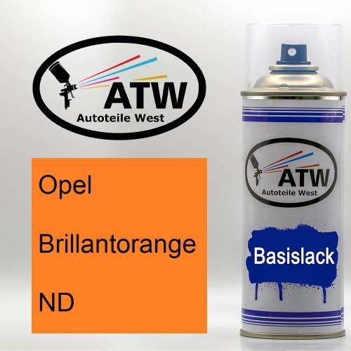 Opel, Brillantorange, ND: 400ml Sprühdose, von ATW Autoteile West.