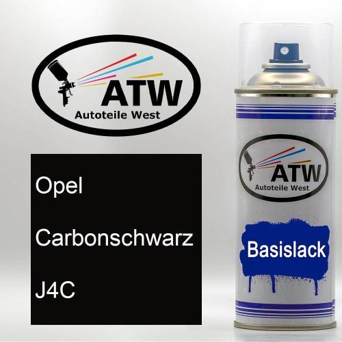 Opel, Carbonschwarz, J4C: 400ml Sprühdose, von ATW Autoteile West.