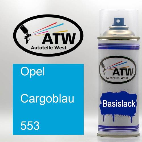 Opel, Cargoblau, 553: 400ml Sprühdose, von ATW Autoteile West.