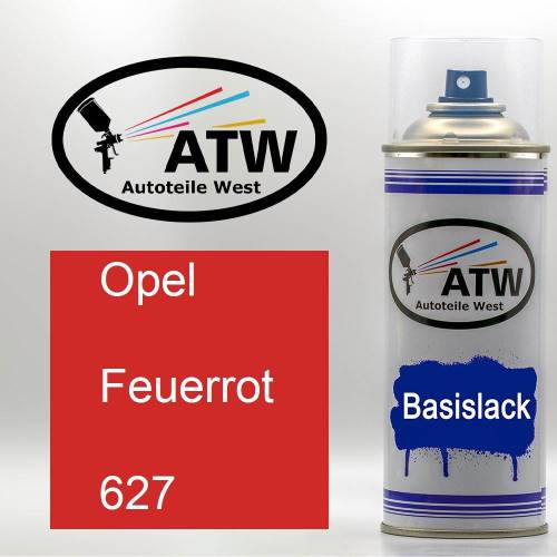 Opel, Feuerrot, 627: 400ml Sprühdose, von ATW Autoteile West.