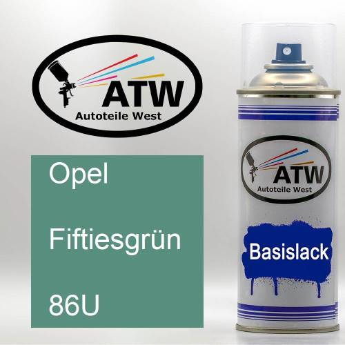 Opel, Fiftiesgrün, 86U: 400ml Sprühdose, von ATW Autoteile West.