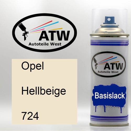 Opel, Hellbeige, 724: 400ml Sprühdose, von ATW Autoteile West.