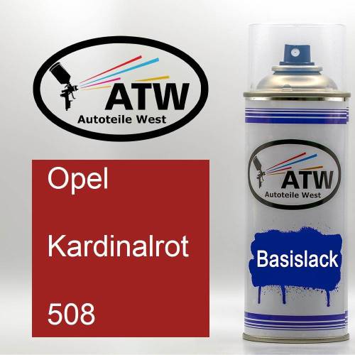 Opel, Kardinalrot, 508: 400ml Sprühdose, von ATW Autoteile West.