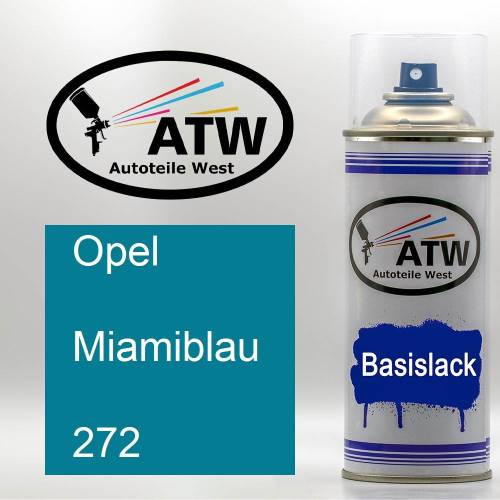 Opel, Miamiblau, 272: 400ml Sprühdose, von ATW Autoteile West.