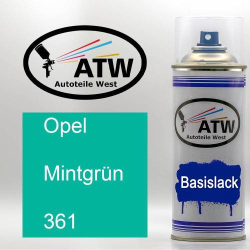 Opel, Mintgrün, 361: 400ml Sprühdose, von ATW Autoteile West.