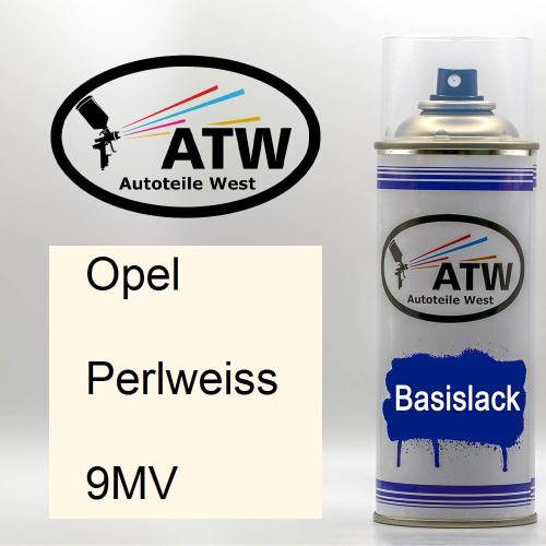 Opel, Perlweiss, 9MV: 400ml Sprühdose, von ATW Autoteile West.