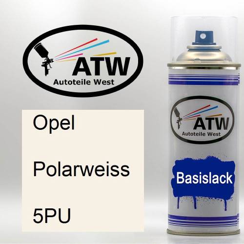 Opel, Polarweiss, 5PU: 400ml Sprühdose, von ATW Autoteile West.