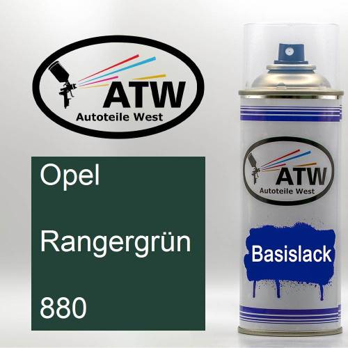 Opel, Rangergrün, 880: 400ml Sprühdose, von ATW Autoteile West.