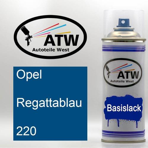 Opel, Regattablau, 220: 400ml Sprühdose, von ATW Autoteile West.