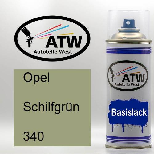 Opel, Schilfgrün, 340: 400ml Sprühdose, von ATW Autoteile West.