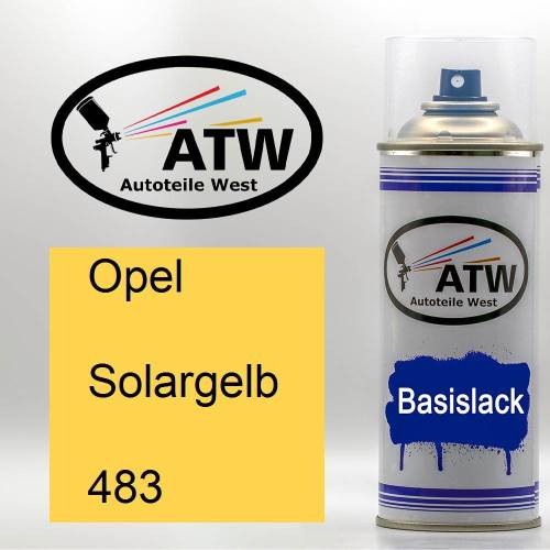 Opel, Solargelb, 483: 400ml Sprühdose, von ATW Autoteile West.