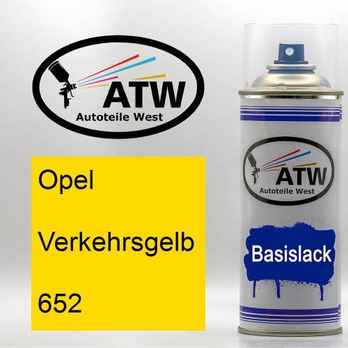 Opel, Verkehrsgelb, 652: 400ml Sprühdose, von ATW Autoteile West.