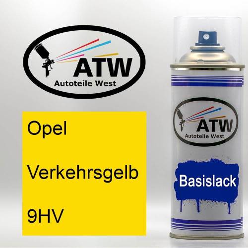 Opel, Verkehrsgelb, 9HV: 400ml Sprühdose, von ATW Autoteile West.