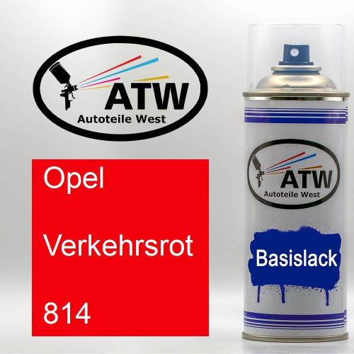 Opel, Verkehrsrot, 814: 400ml Sprühdose, von ATW Autoteile West.