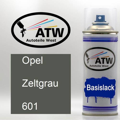 Opel, Zeltgrau, 601: 400ml Sprühdose, von ATW Autoteile West.