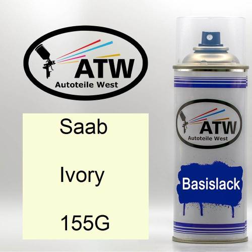 Saab, Ivory, 155G: 400ml Sprühdose, von ATW Autoteile West.