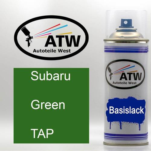 Subaru, Green, TAP: 400ml Sprühdose, von ATW Autoteile West.