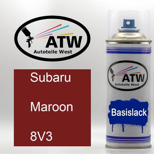 Subaru, Maroon, 8V3: 400ml Sprühdose, von ATW Autoteile West.