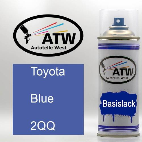 Toyota, Blue, 2QQ: 400ml Sprühdose, von ATW Autoteile West.