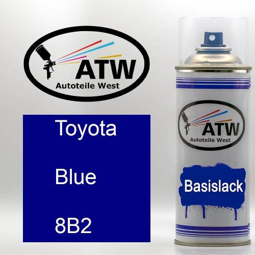 Toyota, Blue, 8B2: 400ml Sprühdose, von ATW Autoteile West.