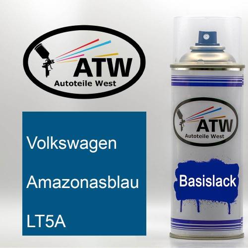 Volkswagen, Amazonasblau, LT5A: 400ml Sprühdose, von ATW Autoteile West.