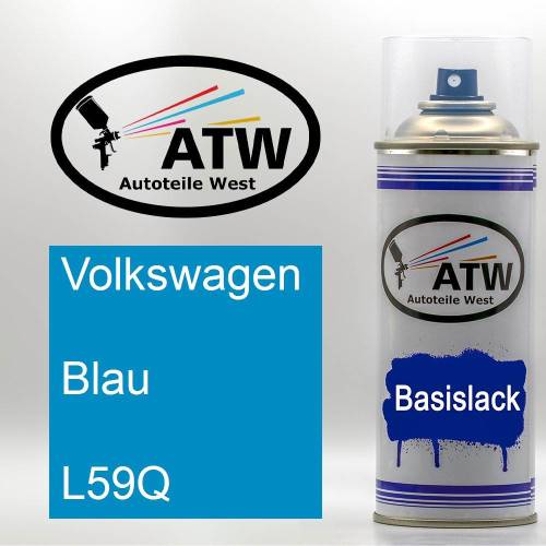 Volkswagen, Blau, L59Q: 400ml Sprühdose, von ATW Autoteile West.