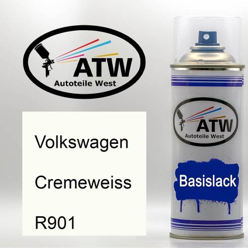 Volkswagen, Cremeweiss, R901: 400ml Sprühdose, von ATW Autoteile West.