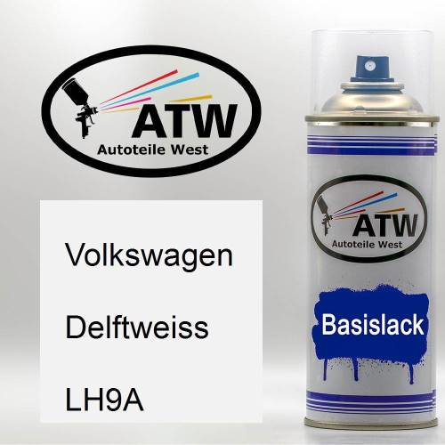 Volkswagen, Delftweiss, LH9A: 400ml Sprühdose, von ATW Autoteile West.