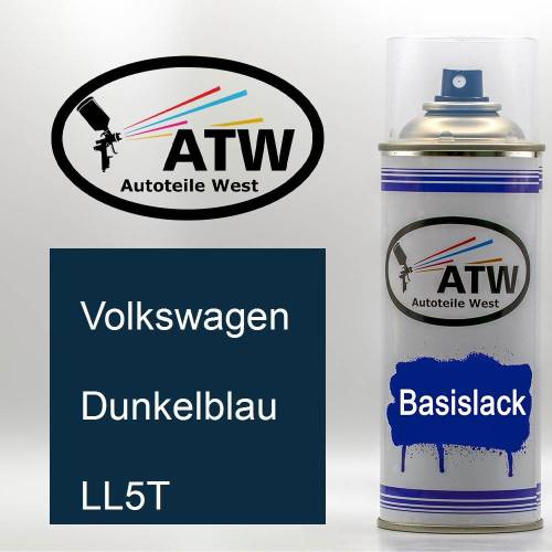 Volkswagen, Dunkelblau, LL5T: 400ml Sprühdose, von ATW Autoteile West.