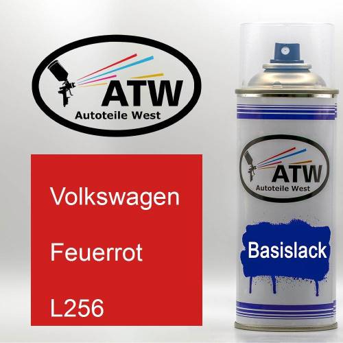 Volkswagen, Feuerrot, L256: 400ml Sprühdose, von ATW Autoteile West.