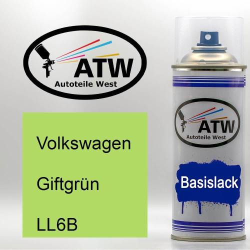 Volkswagen, Giftgrün, LL6B: 400ml Sprühdose, von ATW Autoteile West.