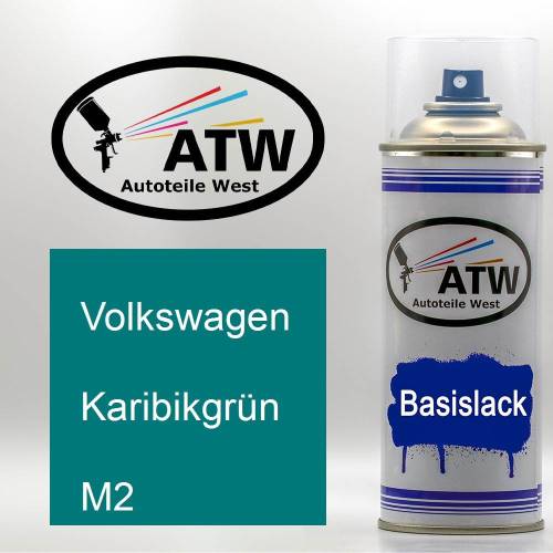 Volkswagen, Karibikgrün, M2: 400ml Sprühdose, von ATW Autoteile West.