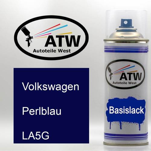 Volkswagen, Perlblau, LA5G: 400ml Sprühdose, von ATW Autoteile West.