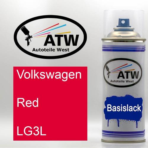 Volkswagen, Red, LG3L: 400ml Sprühdose, von ATW Autoteile West.