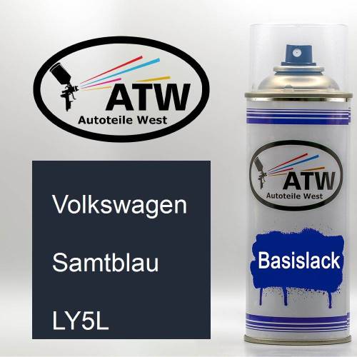 Volkswagen, Samtblau, LY5L: 400ml Sprühdose, von ATW Autoteile West.