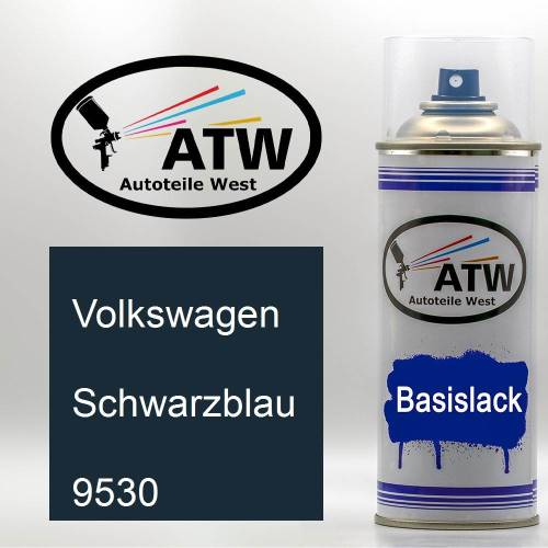 Volkswagen, Schwarzblau, 9530: 400ml Sprühdose, von ATW Autoteile West.