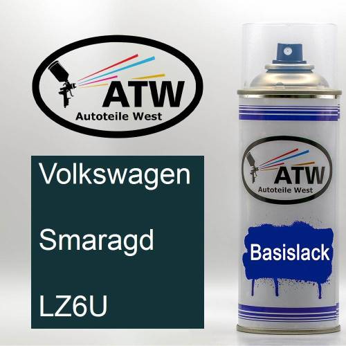 Volkswagen, Smaragd, LZ6U: 400ml Sprühdose, von ATW Autoteile West.